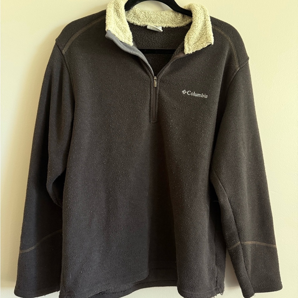 Columbia Chocolate Fleece with Cream Collar